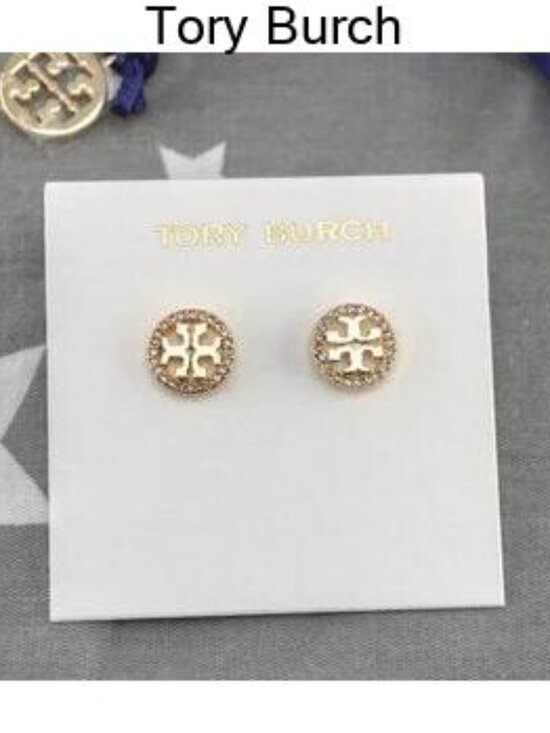 Tory Burch Jewelry - Tory Burch Miller Pav?? Stud Earrings in Gold